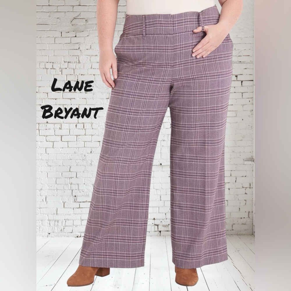 Lane Bryant Perfect Drape Plaid Dress Pants - Size 16
